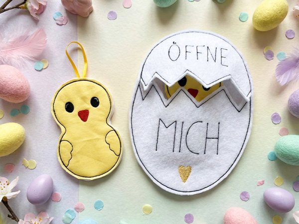 Osterei Überraschung Wunscherfüller- ITH-Stickdatei